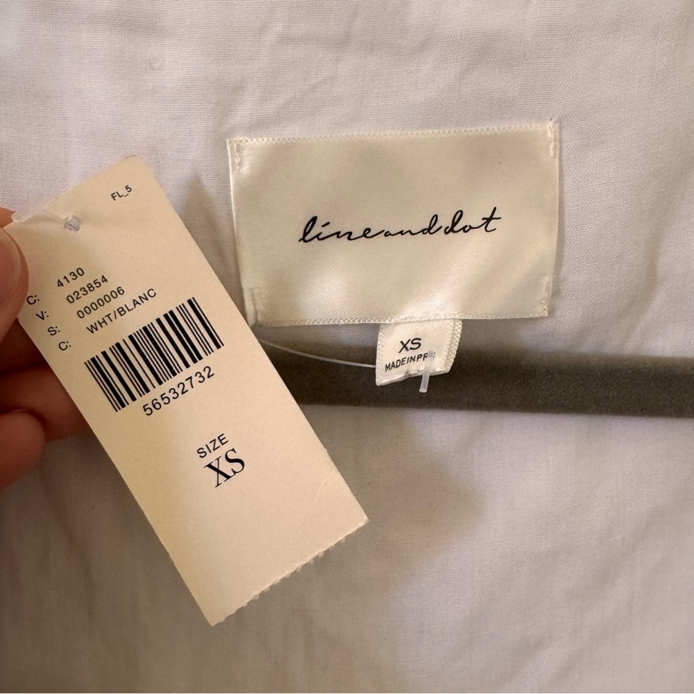 NWT Anthropologie Line & Dot Vandy Textured Dress Bridal White Size XS - Picture 11 of 14